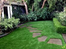 Garden Walkway over Synthetic Grass
